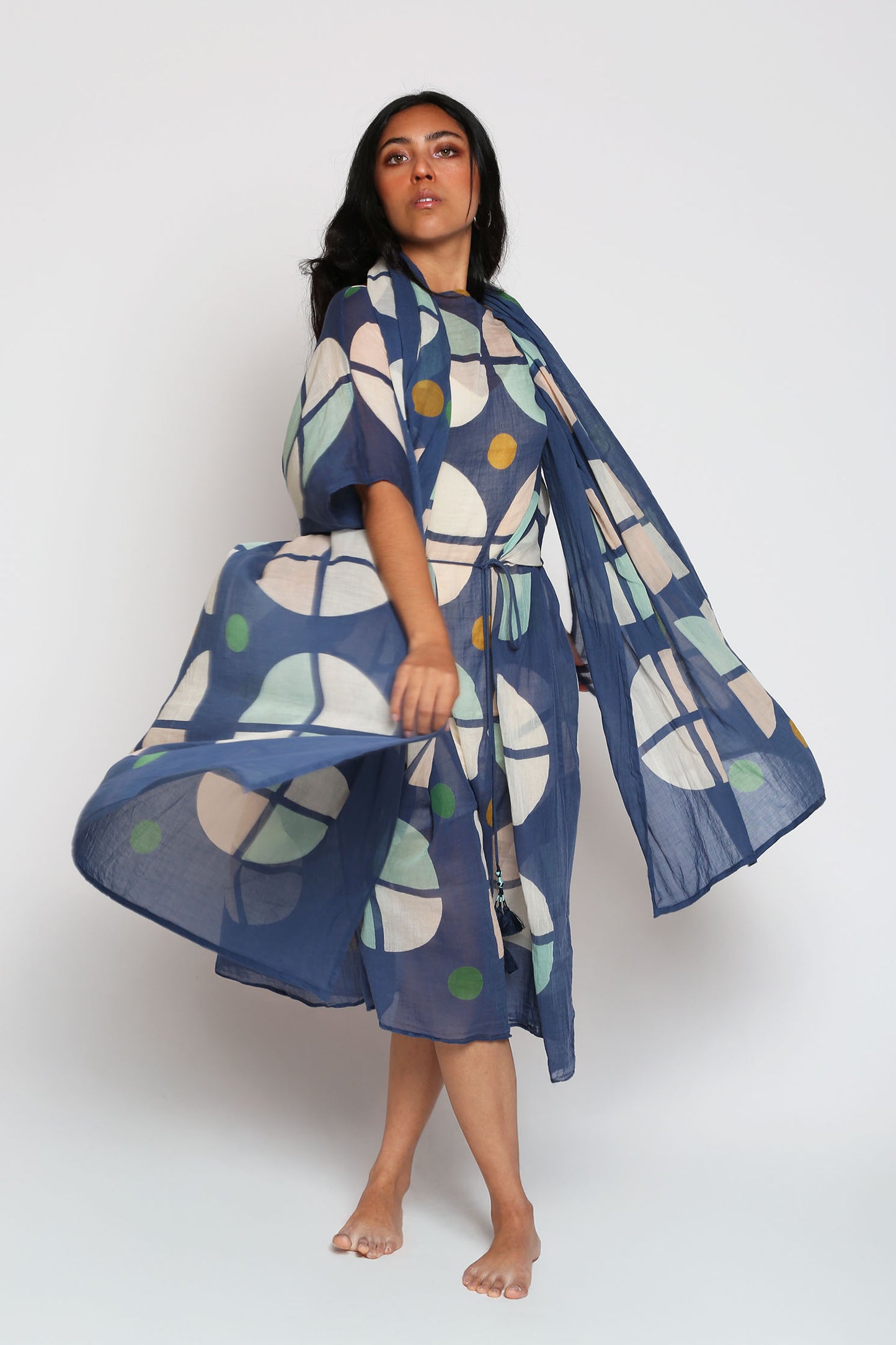 Synaethesia Kaftan Indigo