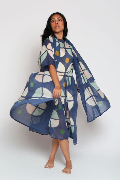 Synaethesia Kaftan Indigo