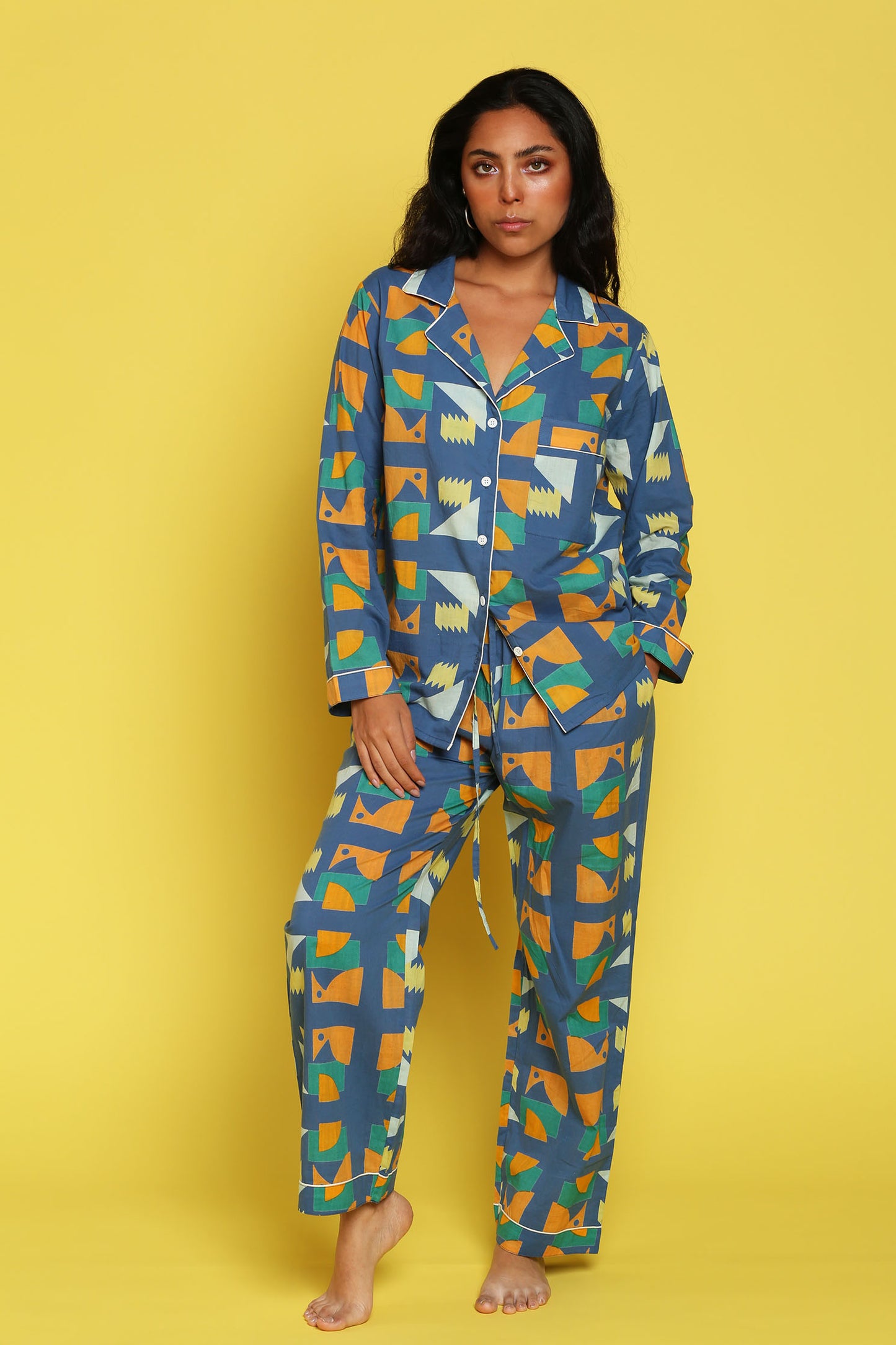 Mint Long  Pajama's Blue