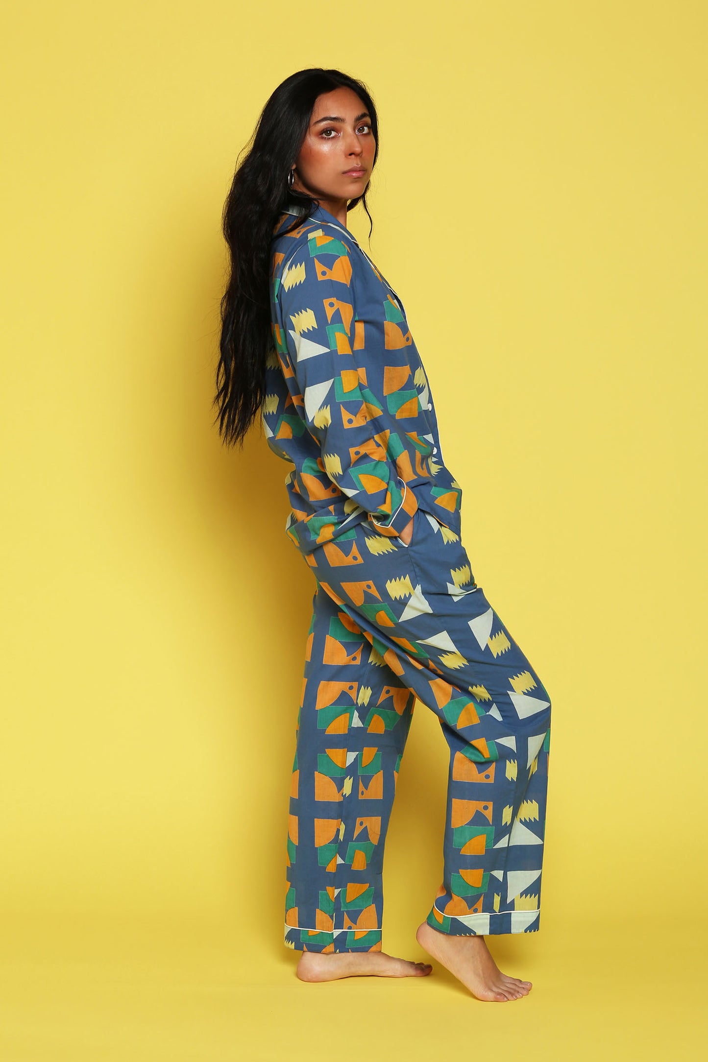 Mint Long  Pajama's Blue