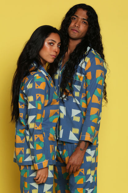 Mint Long  Pajama's Blue