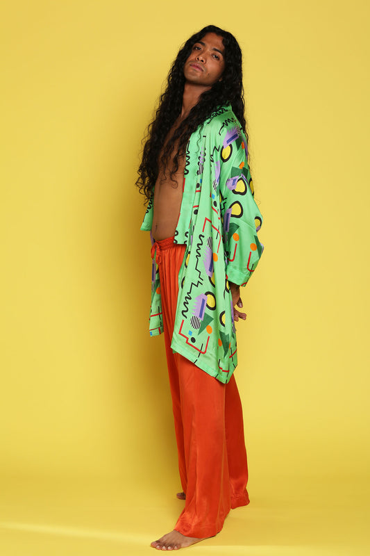 Green Ensemble Kimono Jacket