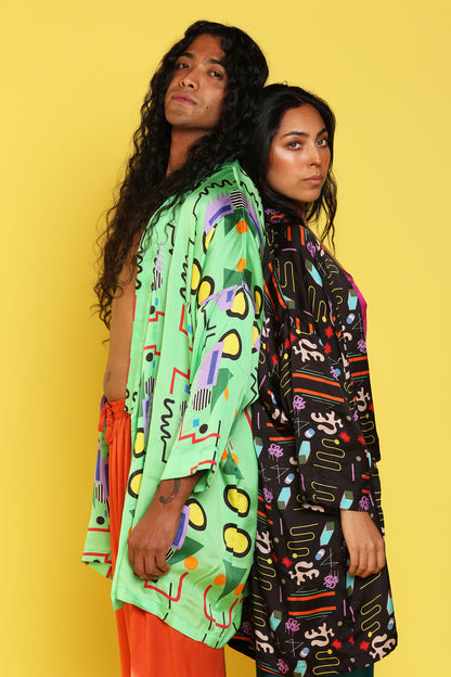 Green Ensemble Kimono Jacket