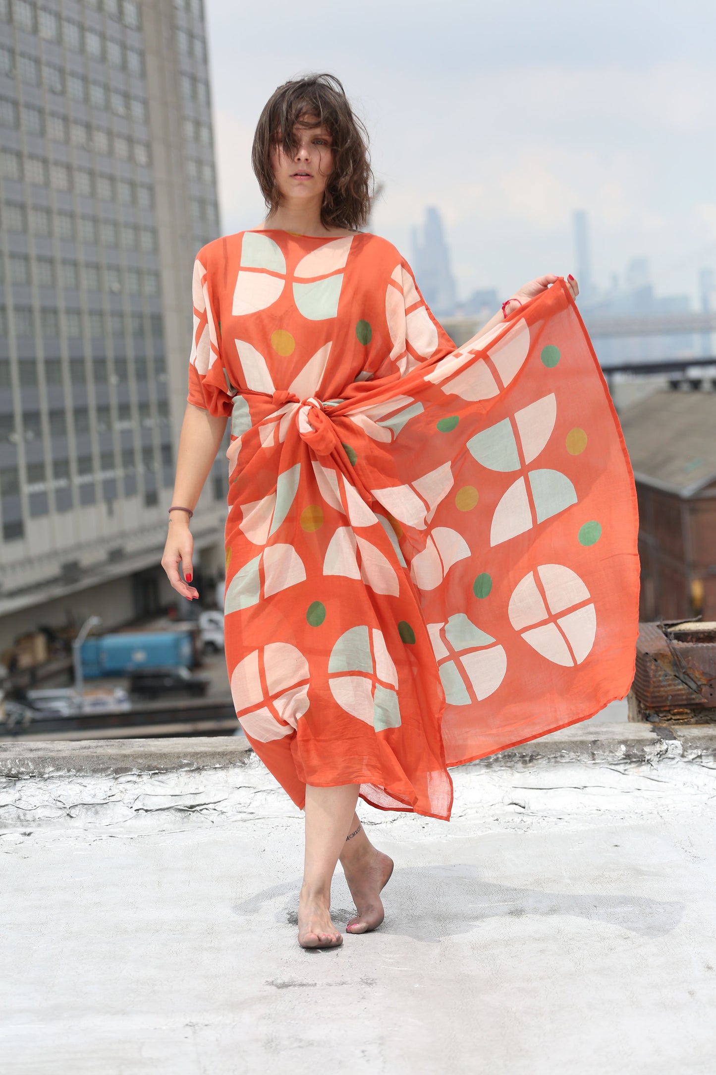 Synaethesia Sarong / Scarf Brick