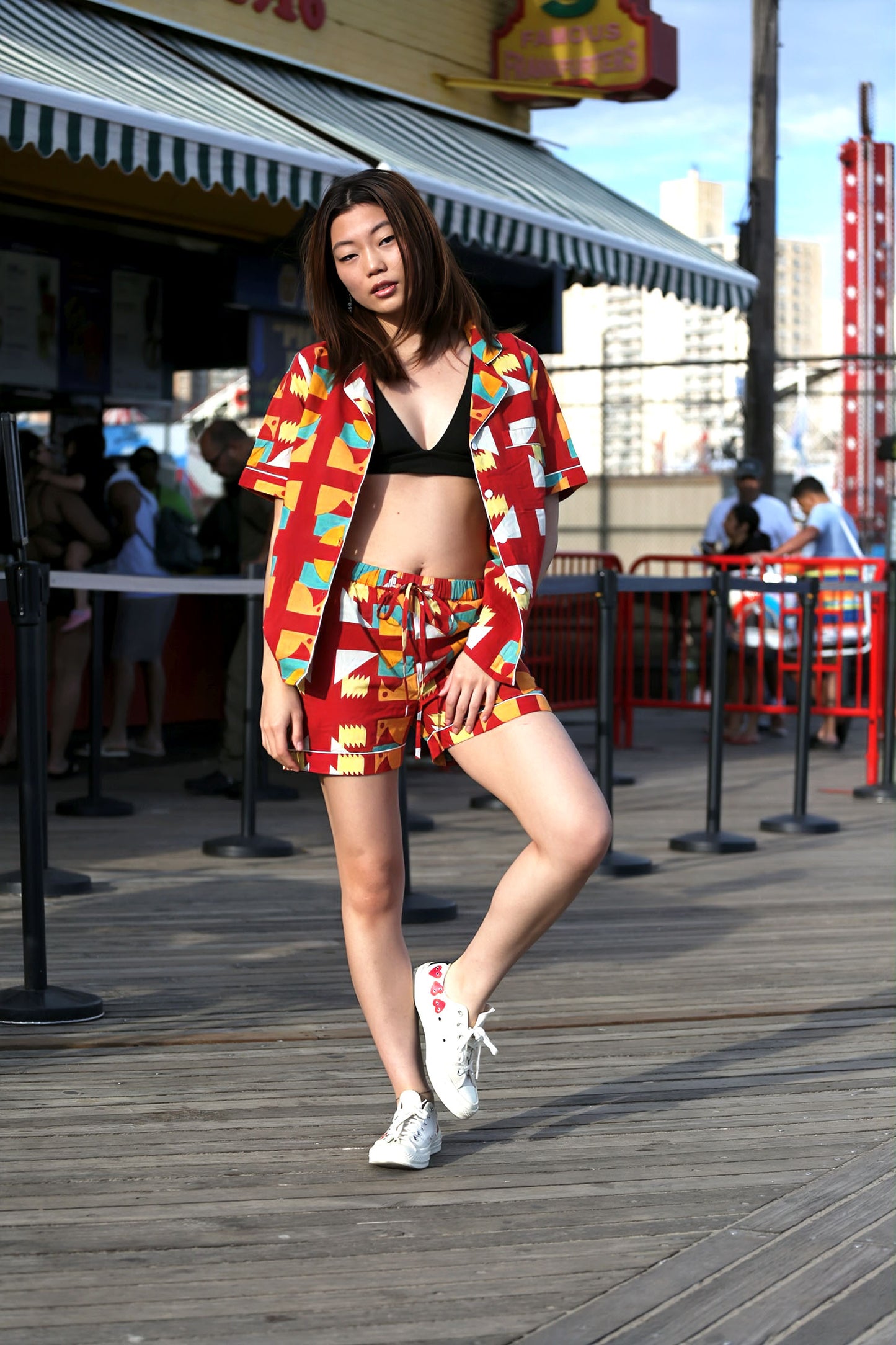 Mint Short Pajamas Red