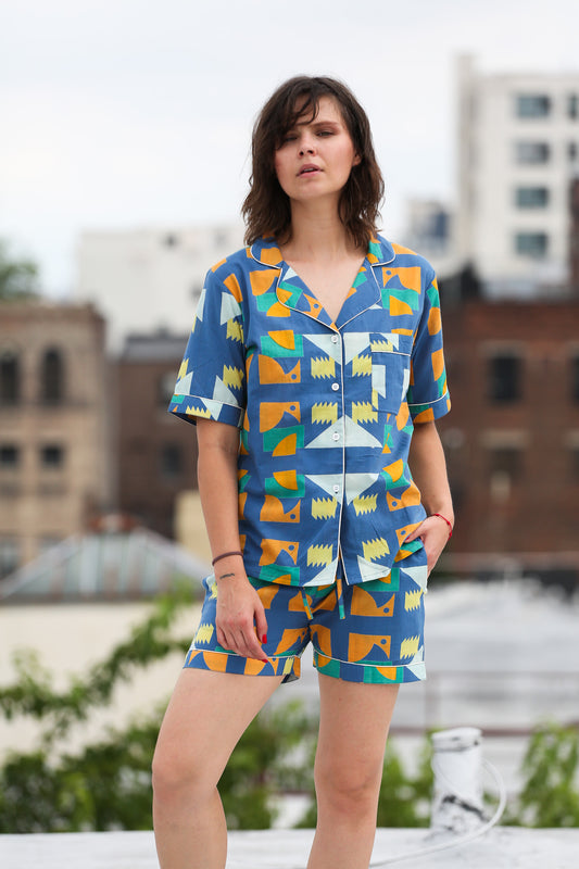 Mint Short Pajamas Blue