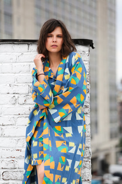 Mint Kimono Robe - Blue